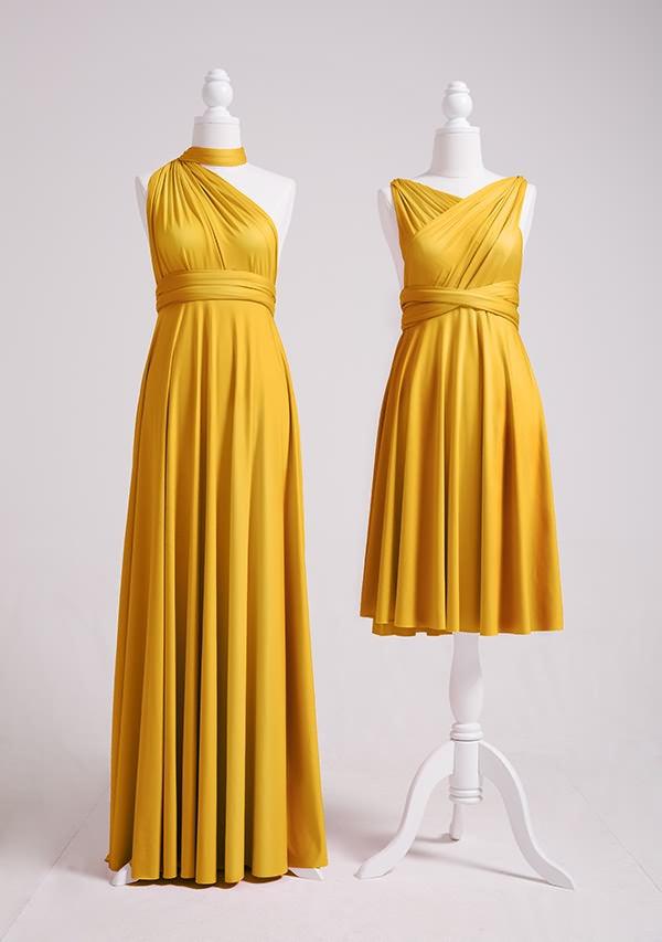 infinity dress golden yellow Classic Multiway Infinity Dress in Yellow - Evening Dresses