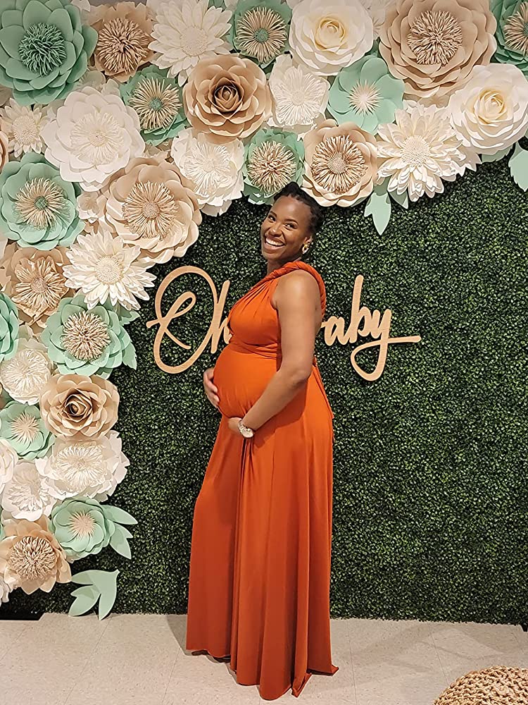 72styles burnt orange infinity maternity dress