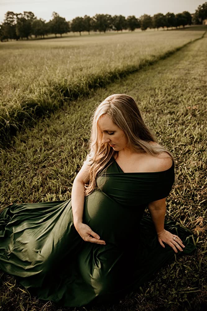 72styles dark green infinity maternity dress