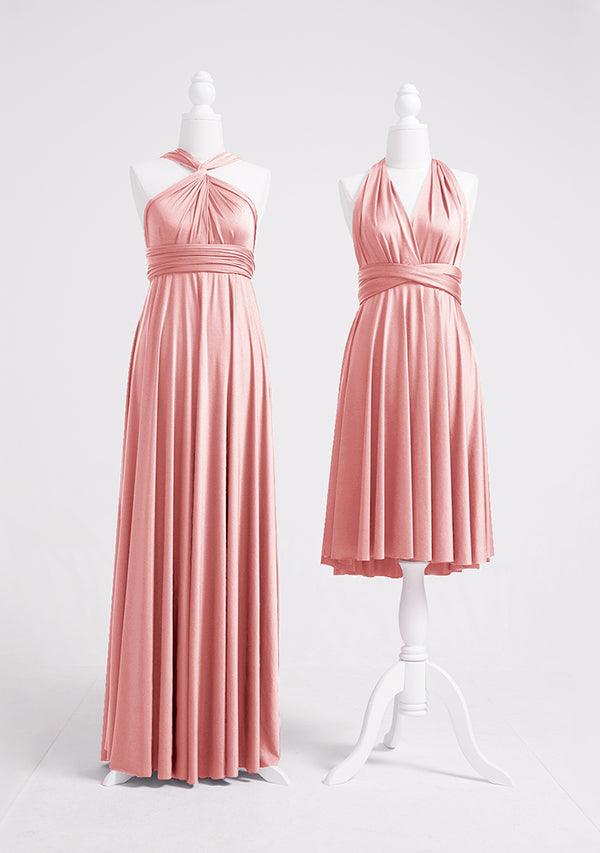 slim fit dress slacks BABARONI V-Neck Spaghetti Straps Bridesmaid Dress with Slit Dusty Rose Plus size, Dusty Rose / US18 main image 0