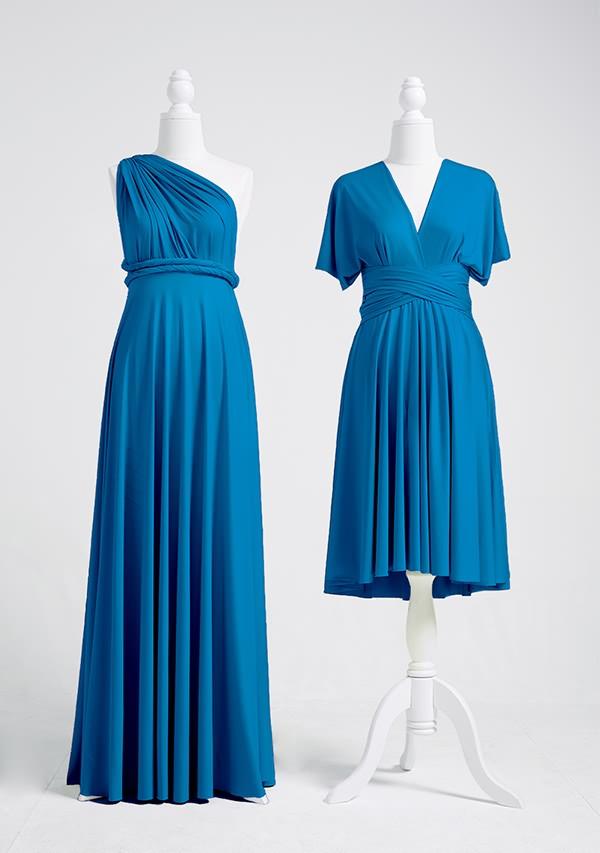 Buy Peacock Blue Infinity Dress, Multiway Dress - Infinitykleid.com