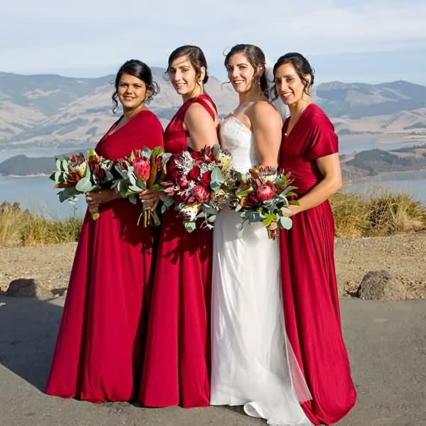 Burgundy Infinity Dress