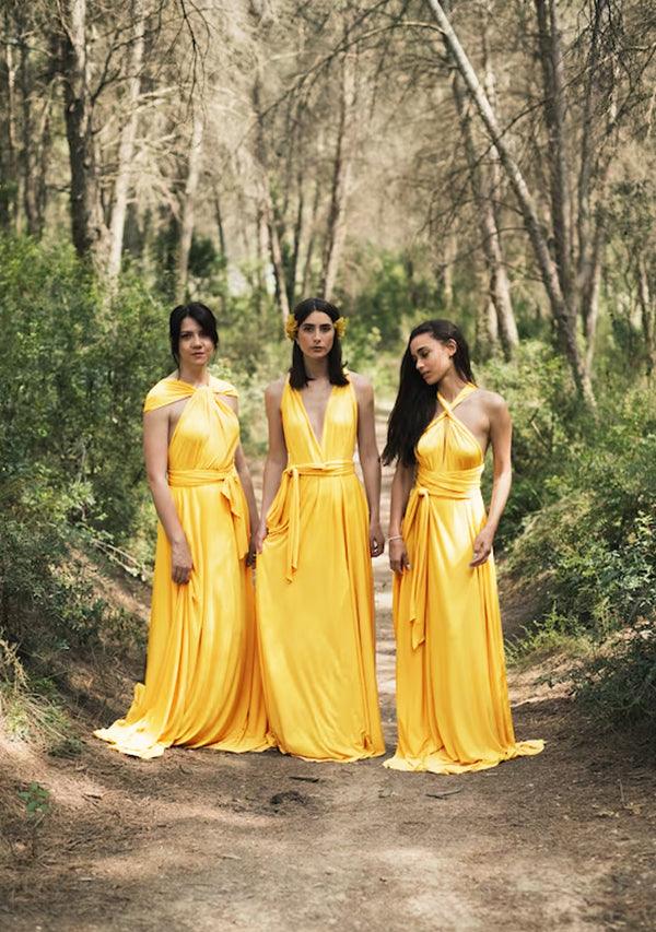 Gold Yellow Multiway Convertible Infinity Dress