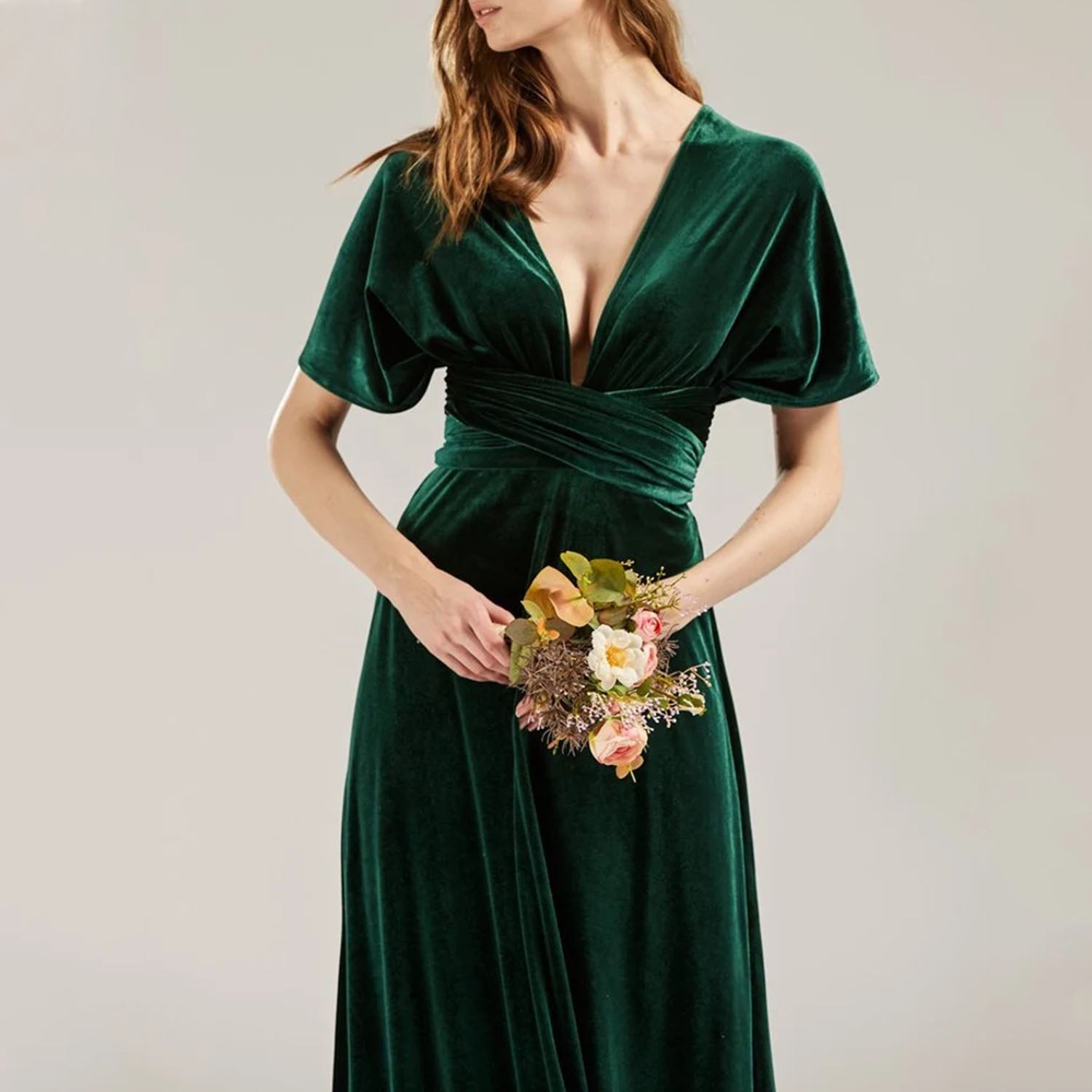 100styles Velvet Infinity Dress