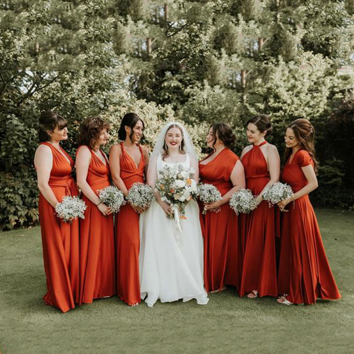 Burnt Orange Infinity Bridesmaid Dress